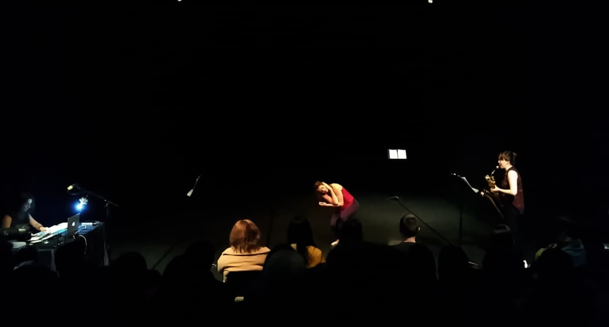 "RE:connect" performance at Ottawa Dance Directive. (left to right) Julia Mermelstein, Kathleen Legassick, Olivia Shortt.