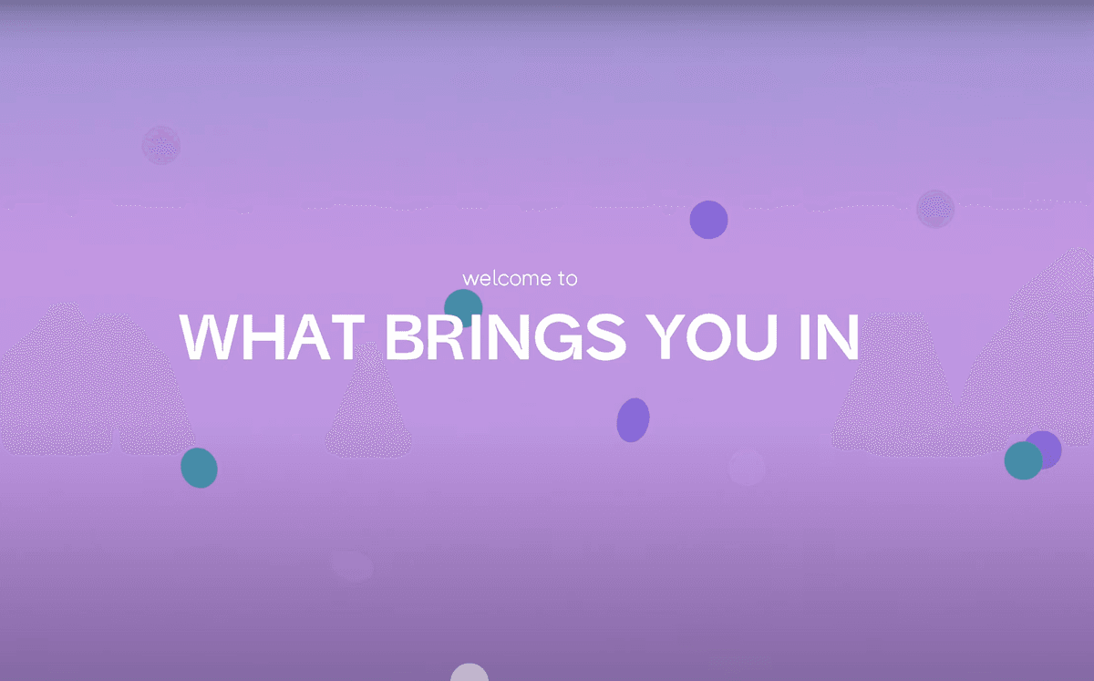 What Brings You In at Summerworks 2022 Lab Series. Online, interactive, binaural listening experience.